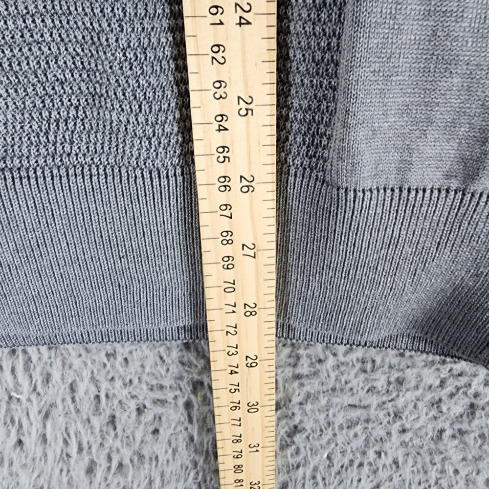 Luchiano Visconti Sweater Mens Medium Gray Long Sleeve 1/4 Zip *NWT* - Picture 7 of 11